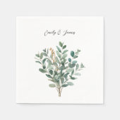 Eleganter Empfang Table Wedding Paper Napkins Serviette (Vorderseite)