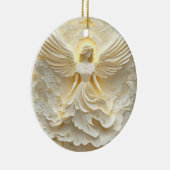 Eleganter Engel des Lichts Keramik Ornament (Rechts)