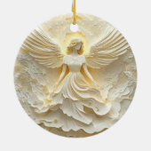 Eleganter Engel des Lichts Keramik Ornament (Hinten)