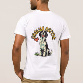 Eleganter English Setter Portrait T - Shirt (Rückseite)