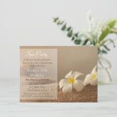 Eleganter entspannender Wellness-Center Geburtstag Einladung (Stehend Vorderseite)