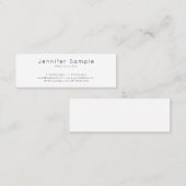 Eleganter Entwurfs-glattes schlichtes berufliches Mini Visitenkarte (Vorne/Hinten)