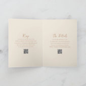 Eleganter, erdiger QR-Code Moderne Hochzeit Einladung (Innenseite)