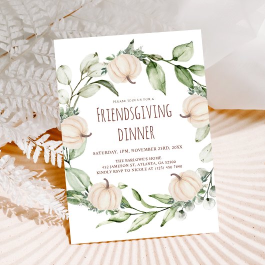 Eleganter Erntedank Abendessen Freundliches Festes Einladung