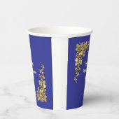 Eleganter Erntedank aus Gold und Burgund Pappbecher (Rechts)