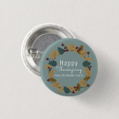 Eleganter Erntedank Birnenkreuzillustration Button (Vorne & Hinten)