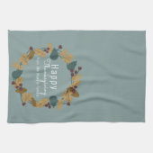 Eleganter Erntedank Birnenkreuzillustration Geschirrtuch (Horizontal)