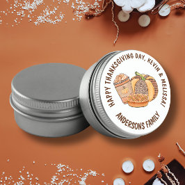 Eleganter Erntedank Day Runder Aufkleber