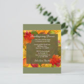 Eleganter Erntedank Dinner Einladung (Stehend Vorderseite)