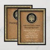 Eleganter Erntedank Dinner Einladung (Vorne/Hinten)