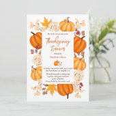 Eleganter Erntedank Dinner Einladung (Stehend Vorderseite)