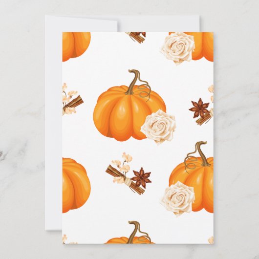 Eleganter Erntedank Dinner Einladung (Rückseite)