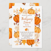 Eleganter Erntedank Dinner Einladung (Vorne/Hinten)