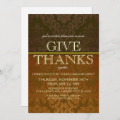 Eleganter Erntedank Dinner Einladung (Vorne/Hinten)