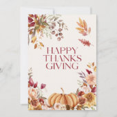 Eleganter Erntedank Feiertagskarte (Vorderseite)