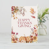 Eleganter Erntedank Feiertagskarte (Stehend Vorderseite)
