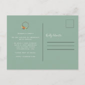 Eleganter Erntedank Herbst Kürbiskrötenbewegung Ankündigungspostkarte (Rückseite)