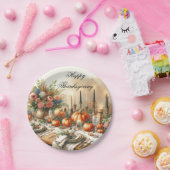 Eleganter Erntedank Herbst Pappteller (Party)