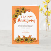 Eleganter Erntedank mit Sonnenblumen Herbstfarben Karte (Gelbe Blume)