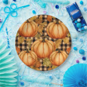 Eleganter Erntedank Pumpkin Pappteller (Party)