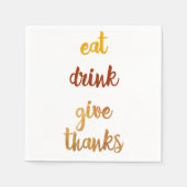 Eleganter Erntedank Serviette (Vorderseite)