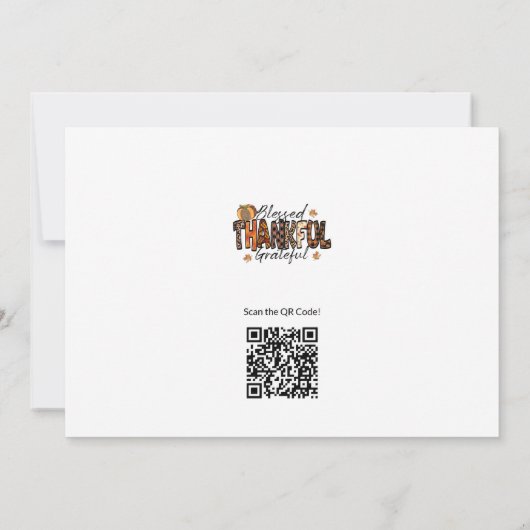 Eleganter Erntedank-Tag Einladung (Rückseite)