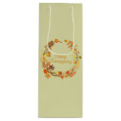 Eleganter Erntedank unterhaltsam Geschenktüte Für Weinflaschen (Vorderseite)