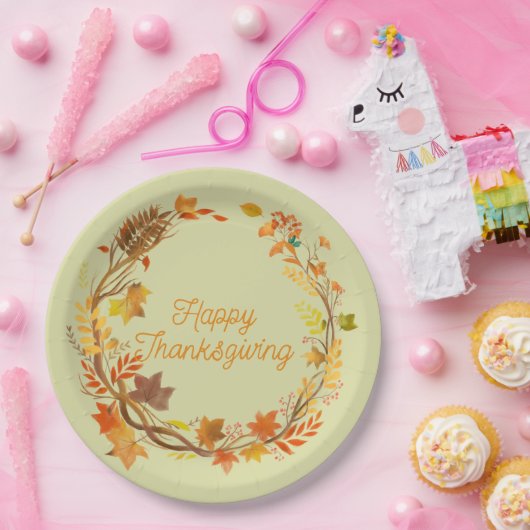 Eleganter Erntedank unterhaltsam Pappteller (Party)