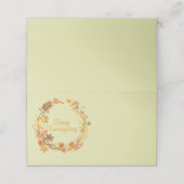 Eleganter Erntedank unterhaltsam Platzkarte (Außenseite Aufgefaltet)