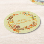 Eleganter Erntedank unterhaltsam Runder Pappuntersetzer (Angewinkelt)