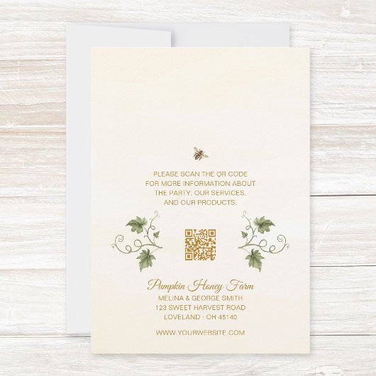 Eleganter Erntedank von Wasserfarbenkürzen und Bie Einladung