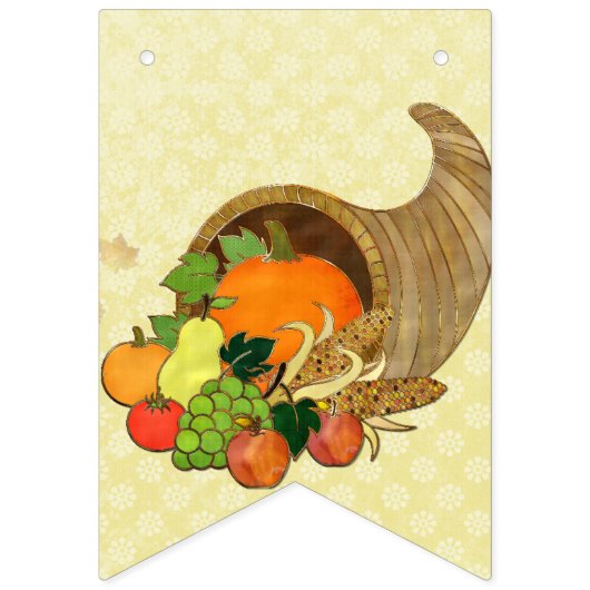 Eleganter Erntedank Wimpelkette (Zweite Fahne)