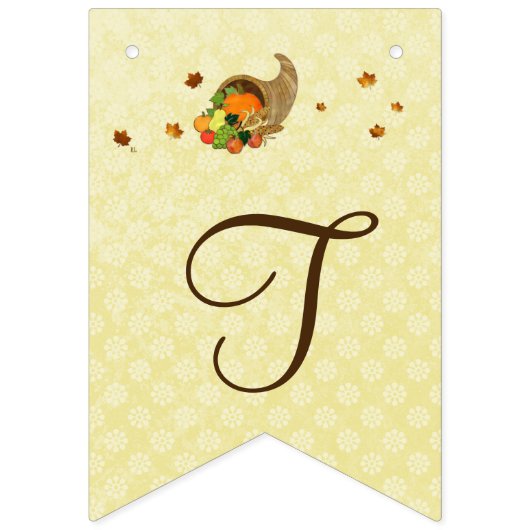 Eleganter Erntedank Wimpelkette (Dritte Fahne)