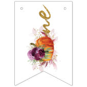 Eleganter Erstgeburtstag Burgund Herbst Wimpelkette (Erste Fahne)