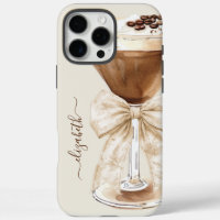 Eleganter Espresso-Martini-Monogramm
