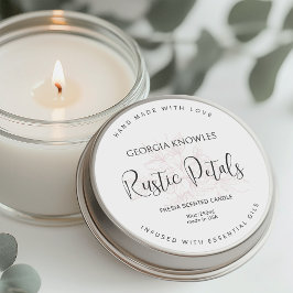 Eleganter Etikettenaufkleber Weiß Runder Aufkleber