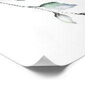 Eleganter Eucalyptus Brautparty Foto Prop Frame Poster (Ecke)