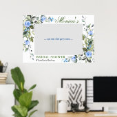 Eleganter Eucalyptus Brautparty Foto Prop Frame Poster (Heimbüro)