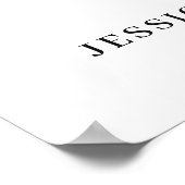 Eleganter Eukalyptus Blush Rose Probe Abendessen P Poster (Ecke)