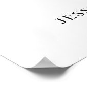 Eleganter Eukalyptus Blush Rose Probe Abendessen Poster (Ecke)