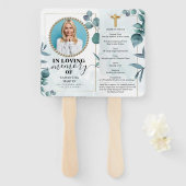 Eleganter Eukalyptus Botanische Feier des Lebens Fächer (Vorne und Hinten)