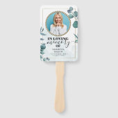 Eleganter Eukalyptus Botanische Feier des Lebens Fächer (Vorderseite)