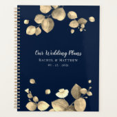 Eleganter Eukalyptus Botanischer Hochzeitsplanplan Planer (Vorderseite)