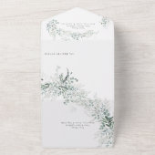 Eleganter Eukalyptus Botanischer Sage QR Code Hoch All In One Einladung (Außenbereich)