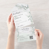 Eleganter Eukalyptus Botanischer Salbei QR-Code Ho