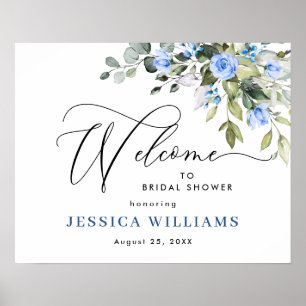 Eleganter Eukalyptus-BRIDAL-SHOWER-Willkommen Poster