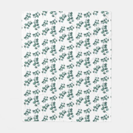 Eleganter Eukalyptus Fleecedecke (Vorderseite)