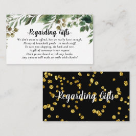 Eleganter Eukalyptus-Fonds anstelle von Geschenkka Begleitkarte