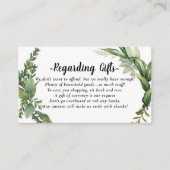 Eleganter Eukalyptus-Fonds Einsammeln von Beilagen Begleitkarte (Vorderseite)