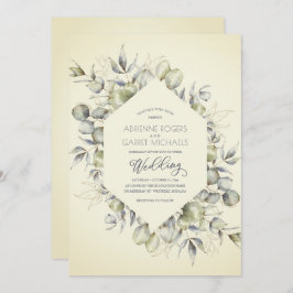 Eleganter Eukalyptus-Herbst Einladung zur Hochzeit